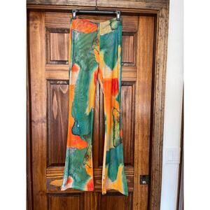 Tiger Mist Flare psychedelic legging, pant size medium